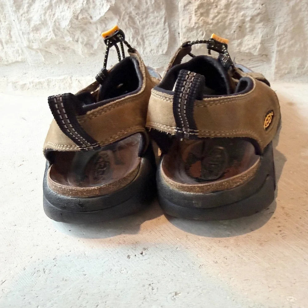 Keen Arroyo II Mens Brown Leather Waterproof Hiking Sandals Shoes SZ 10‎ 1003030